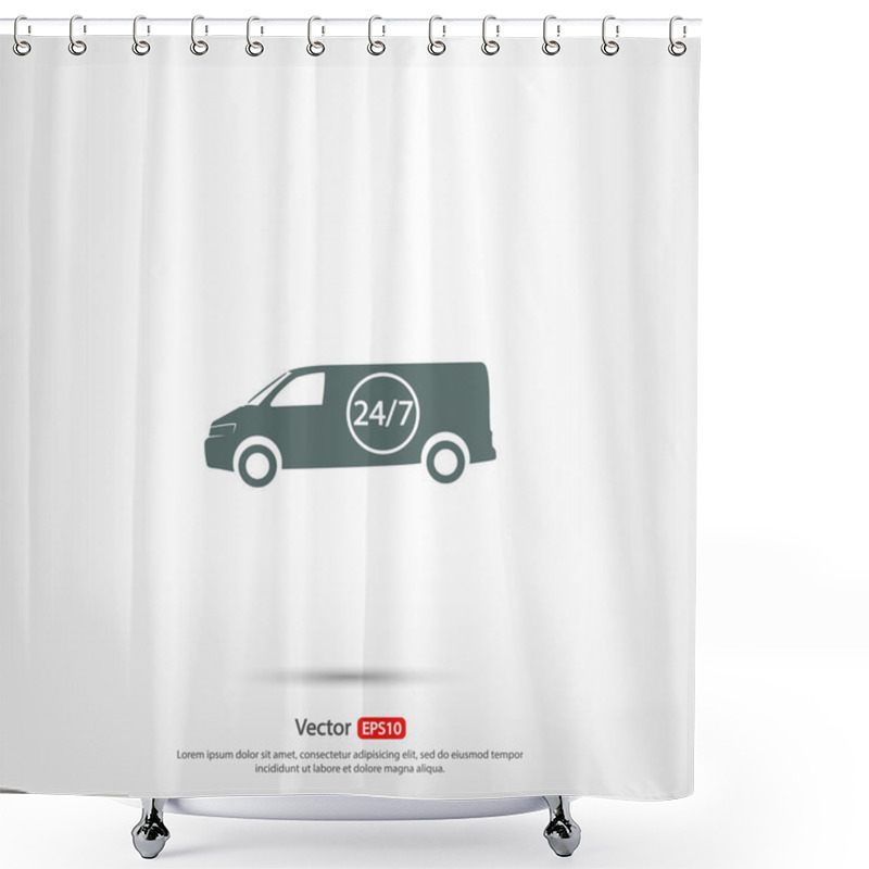 Personality  CARGO ICON. Delivery Service Shower Curtains