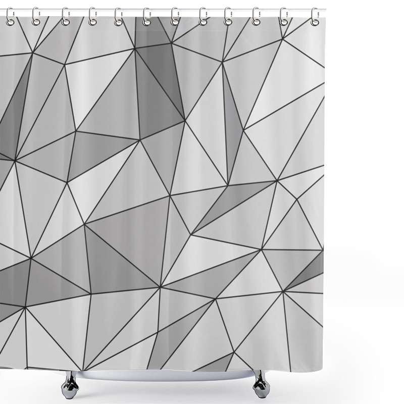 Personality  White Abstract Polygonal Background Shower Curtains