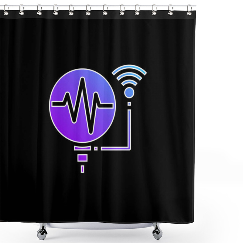 Personality  Assistant Blue Gradient Vector Icon Shower Curtains