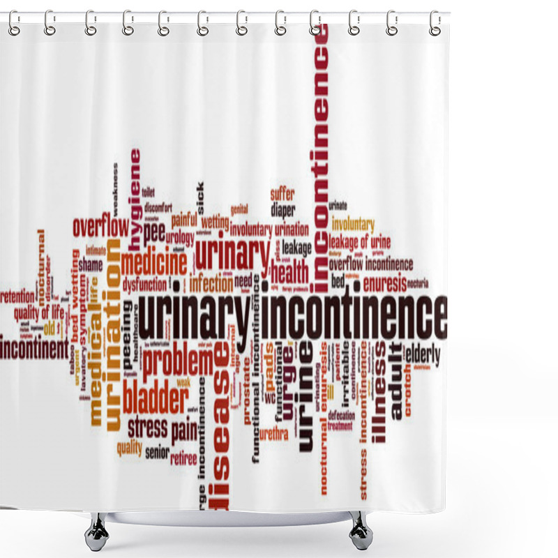 Personality  Urinary Incontinence Word Cloud Shower Curtains