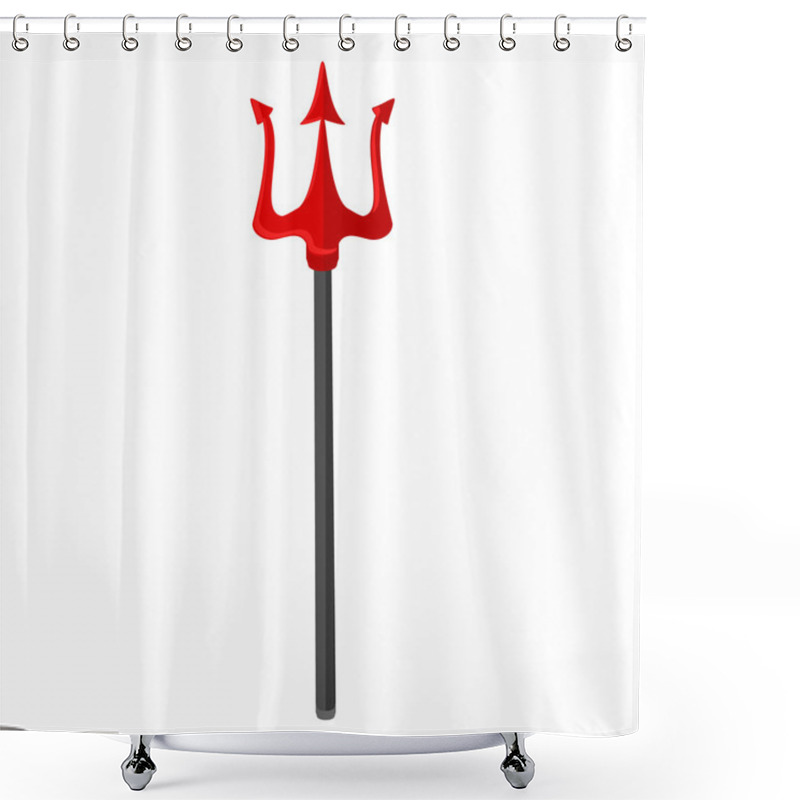 Personality  Red Trident Vector Shower Curtains