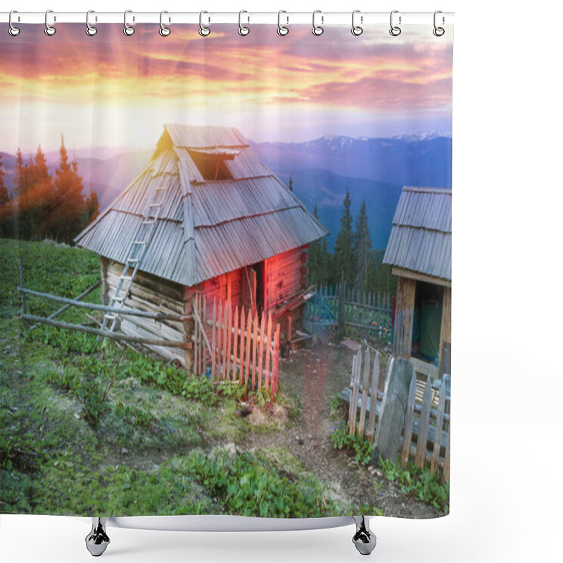 Personality  Magic House In Mountains Shower Curtains