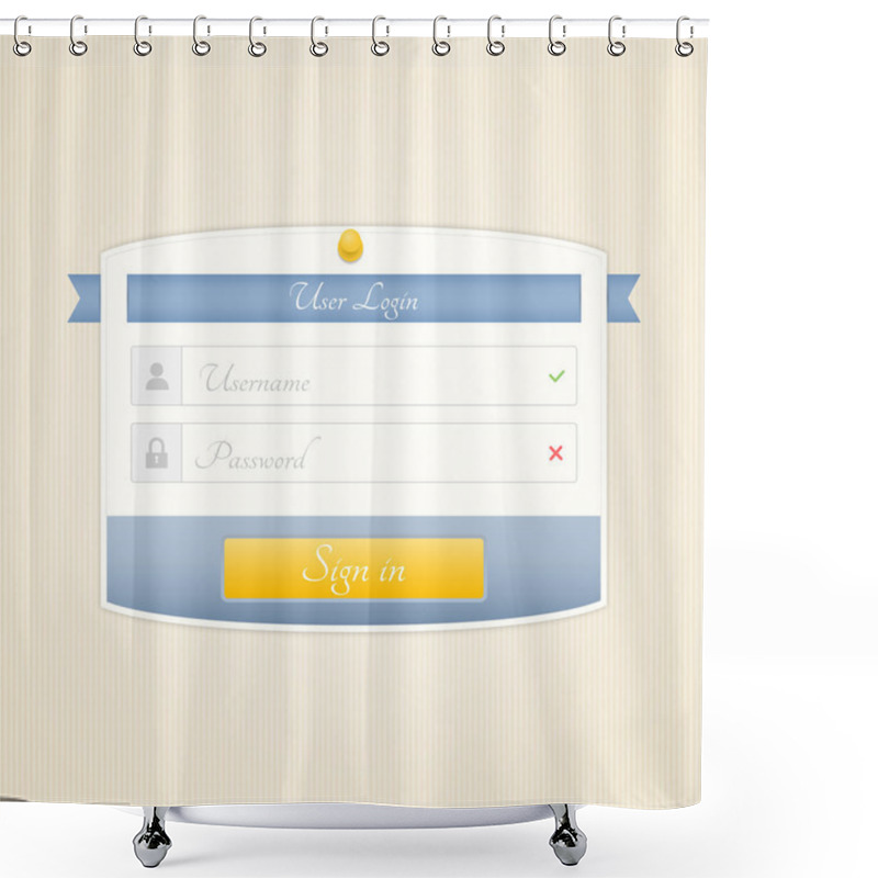 Personality  User Login -  Vector Illustration  Shower Curtains