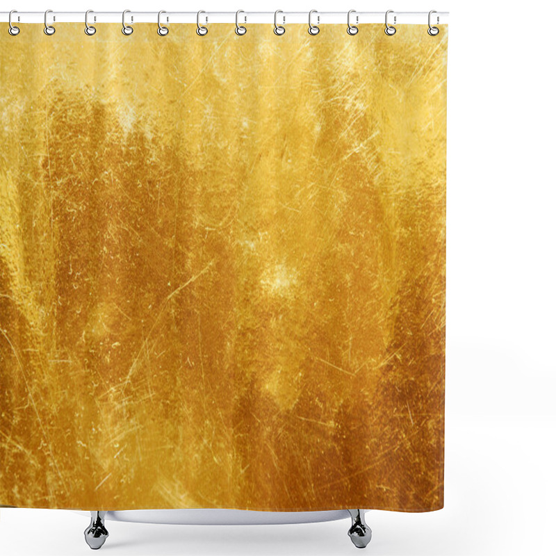 Personality  Golden Crumpled Surface Shower Curtains