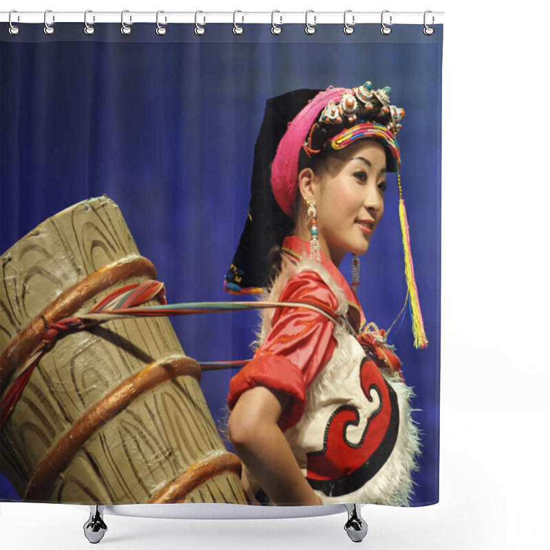 Personality  Chinese Tibetan Ethnic Dance Shower Curtains