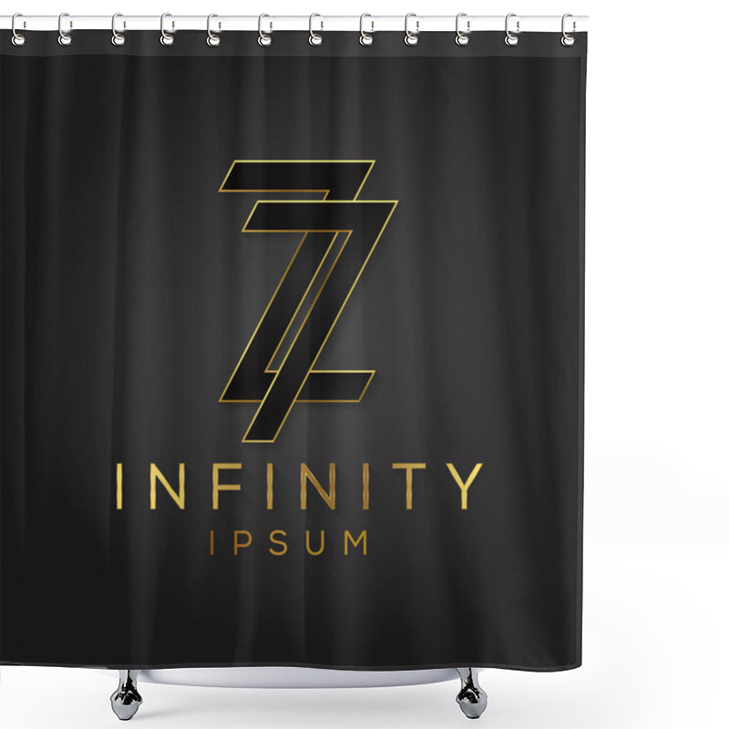 Personality  Elegant Alphabet Letter Logo Shower Curtains