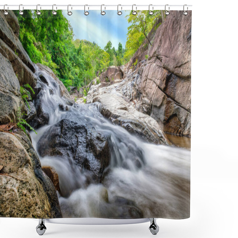 Personality  Huai Yang Waterfall Tropical Rainforest In National Park Shower Curtains