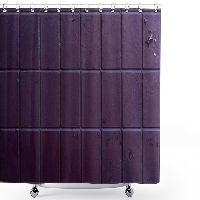 Personality  Old Weathered Purple Brick Wall Background  Shower Curtains