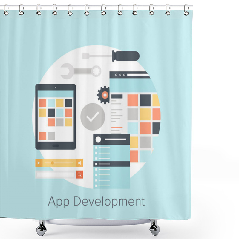 Personality  Application Development Shower Curtains