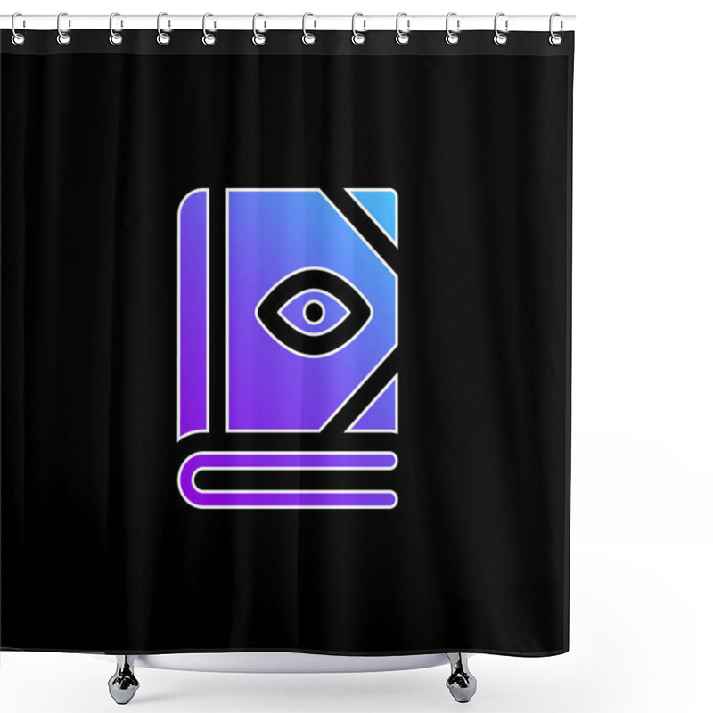 Personality  Book Blue Gradient Vector Icon Shower Curtains