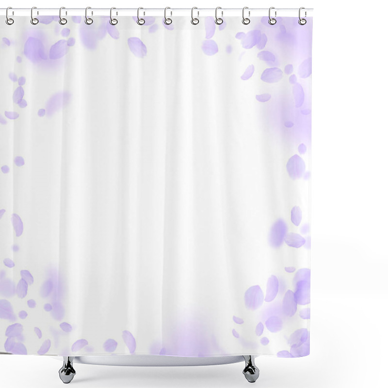 Personality  Violet Flower Petals Falling Down. Fabulous Romant Shower Curtains