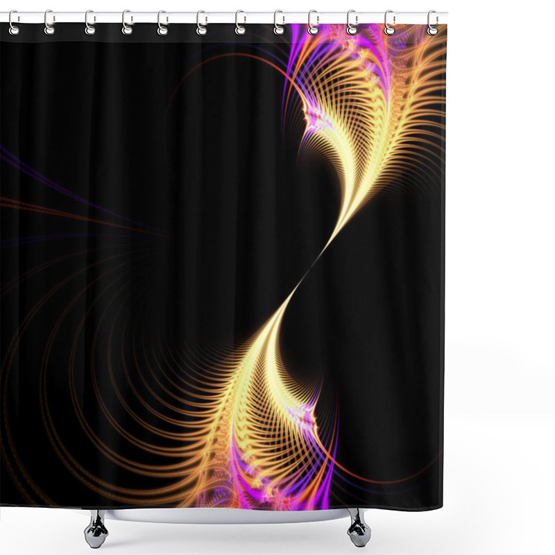 Personality  Surreal Purple Fractal Vortex Shower Curtains