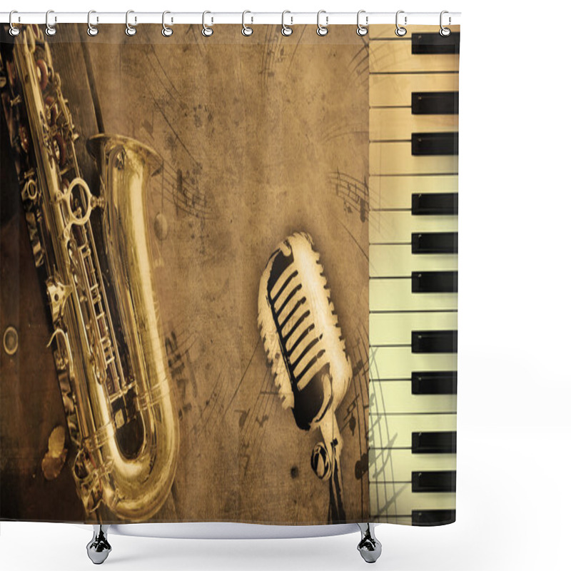 Personality  Dirty Music Background Shower Curtains