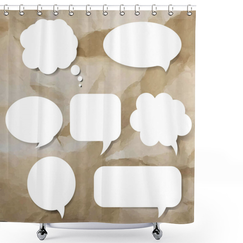 Personality  Speech Bubble Set, Vector Illustration Shower Curtains