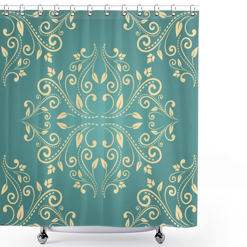 Personality  Floral Damask Seamless Pattern Background Shower Curtains