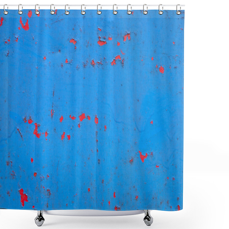 Personality  Photograph Of Peeling Paint And Rust On Metal Background Shower Curtains