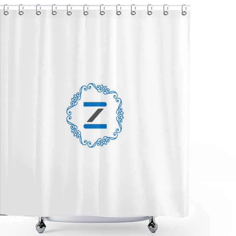 Personality  Z Unique Abstract Geometric Logo Design Shower Curtains