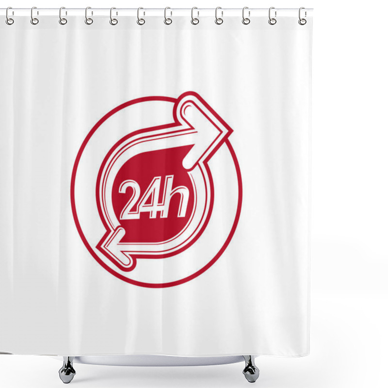 Personality  24 Hours Service Icon Shower Curtains