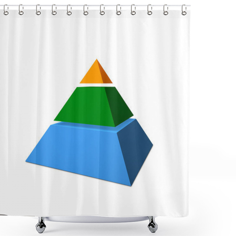 Personality  3D Pyramid Chart Shower Curtains