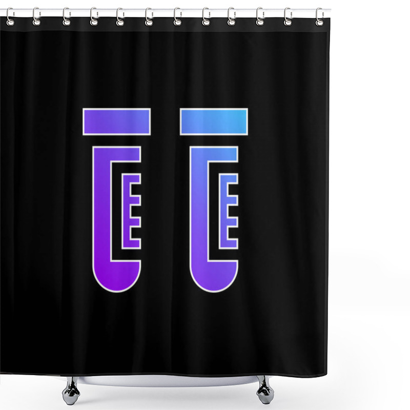 Personality  Blood Sample Blue Gradient Vector Icon Shower Curtains