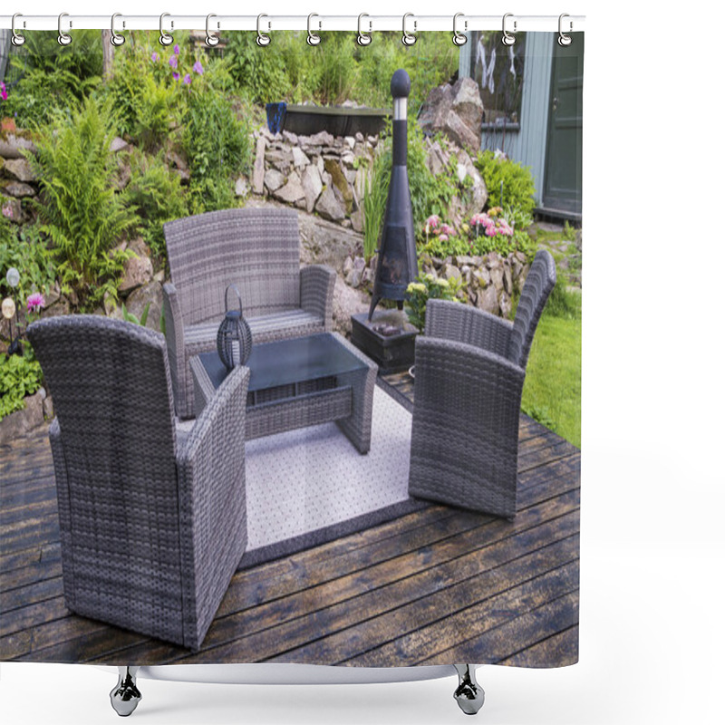 Personality  Patio With Furnishings Shower Curtains