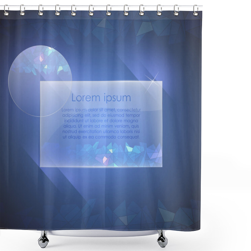 Personality  Aqua Design. Vector Background Shower Curtains