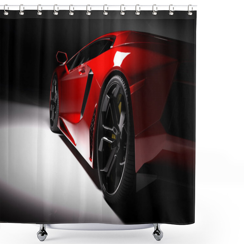 Personality  Red Fast Sports Car Shower Curtains