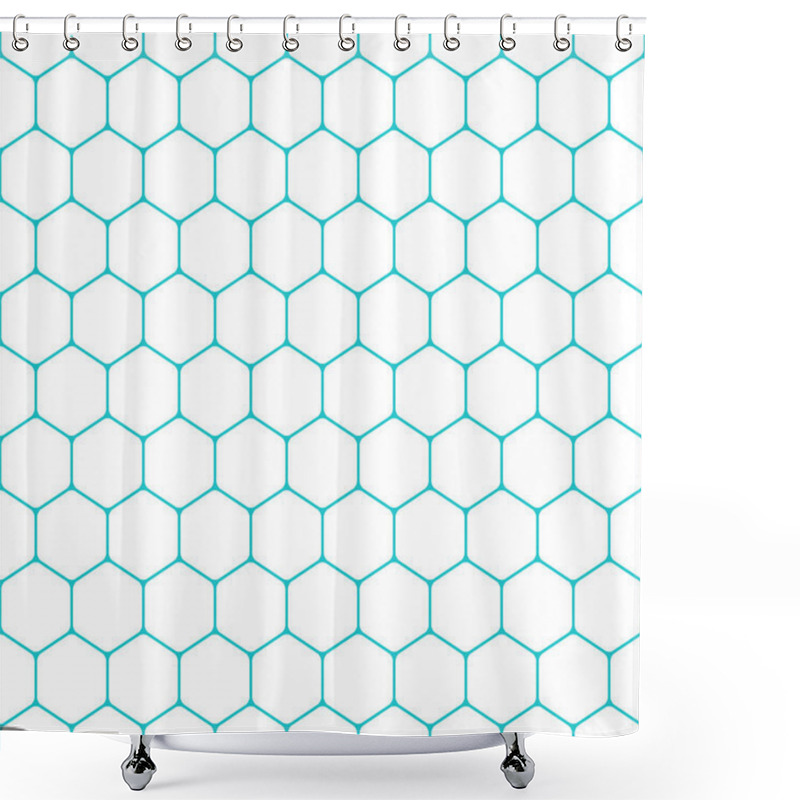 Personality  Seamless Pattern Honeycomb Hexagon Shapes Shower Curtains