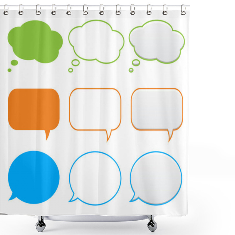 Personality  Clouds And Bubbles For Speech Shower Curtains