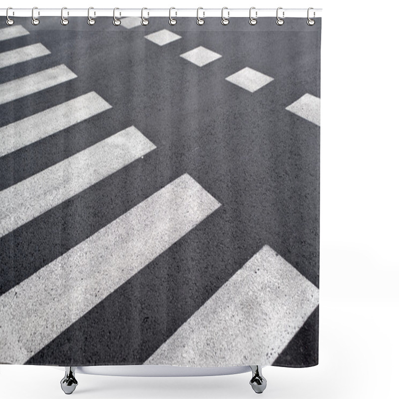 Personality  Pedestrian Crossing Shower Curtains