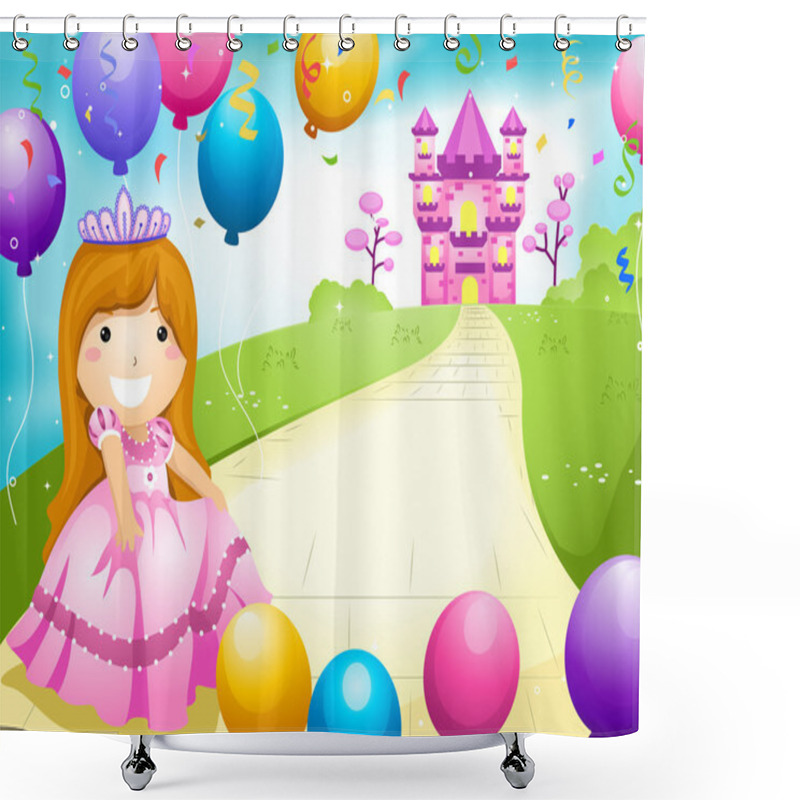 Personality  Kid Dressed In A Princess Costume Shower Curtains