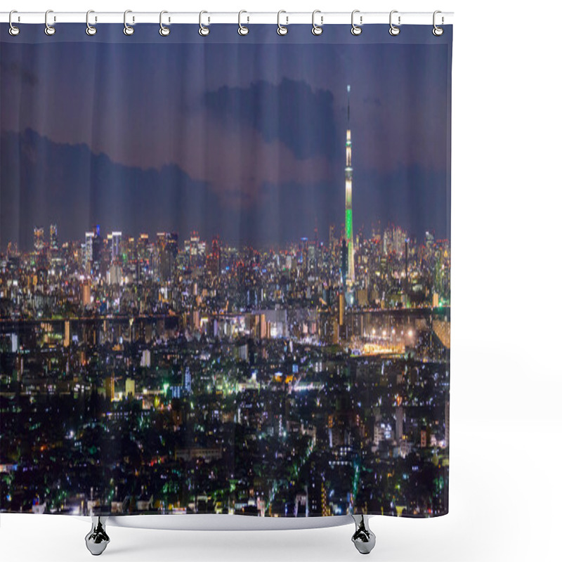 Personality  Tokyo In The Twilight Shower Curtains