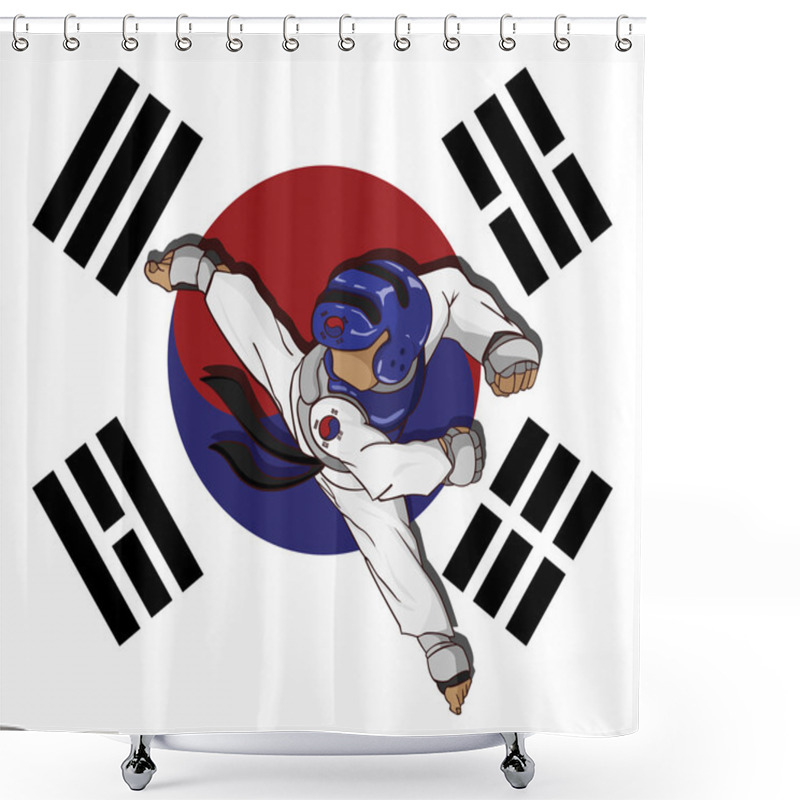 Personality  Taekwondo. Martial Art Shower Curtains