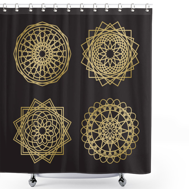 Personality  Sacred Geometry Ornament Symbols Shower Curtains