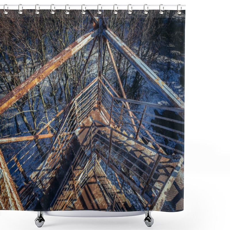 Personality  Viewing Tower In Owl Mountains Shower Curtains