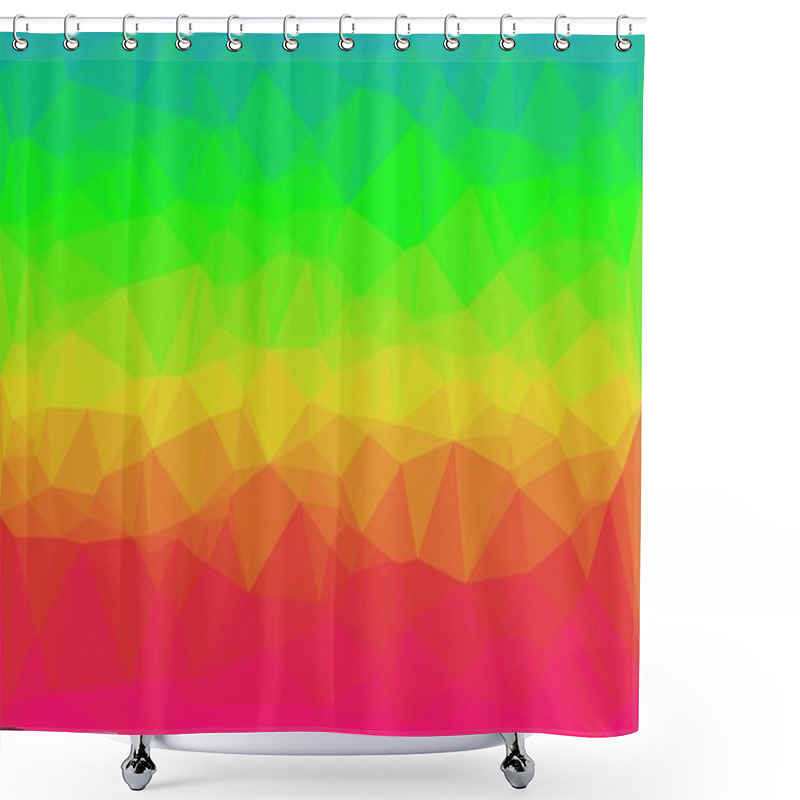 Personality  Creative Prismatic Background With Polygonal Pattern Shower Curtains