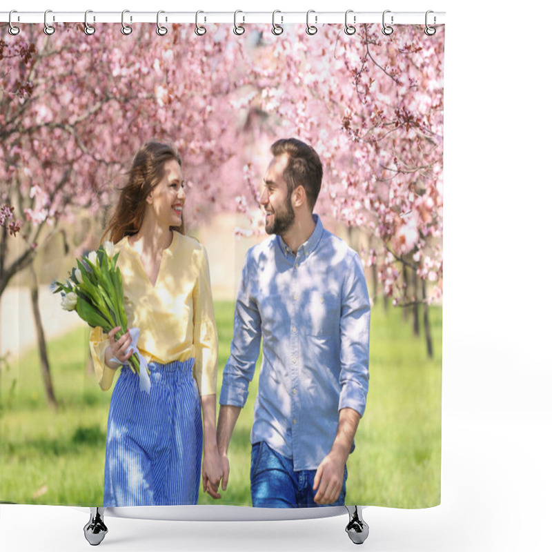 Personality  Young Lovely Couple   Shower Curtains