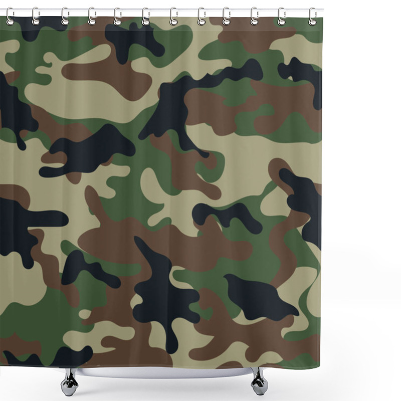 Personality  Camouflage Seamless Pattern. Shower Curtains