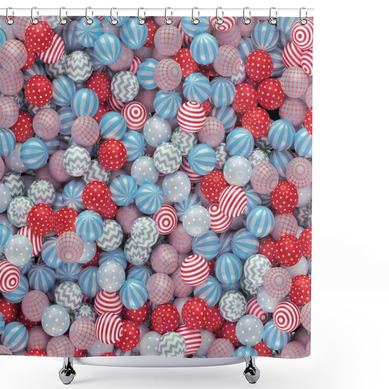 Personality  Mixed Christmas  Balls Shower Curtains