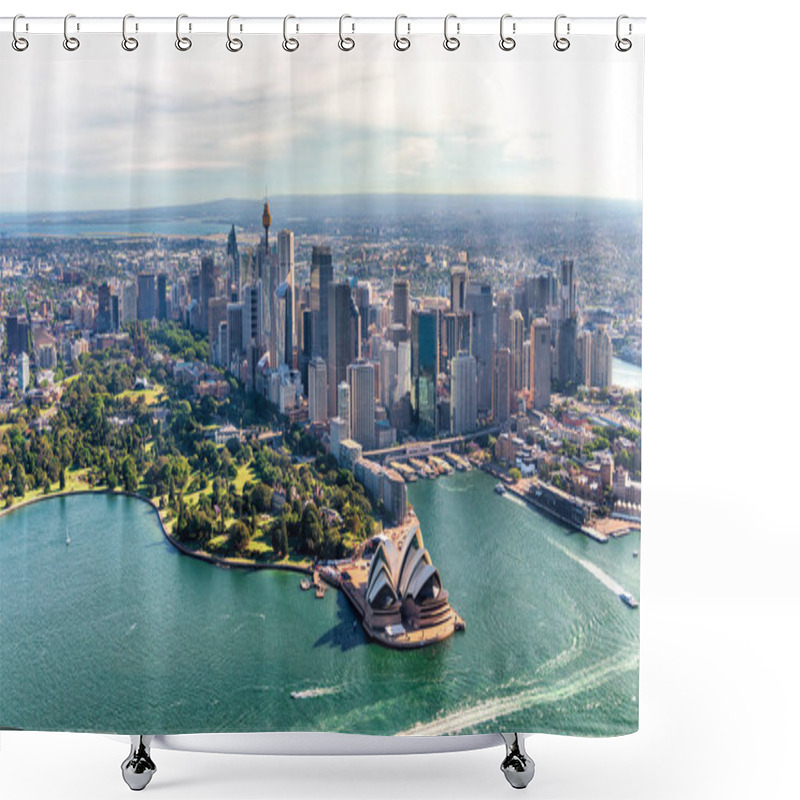 Personality  Aerial View Of Sydney Harbor And Downtown Skyline, Australia. Shower Curtains