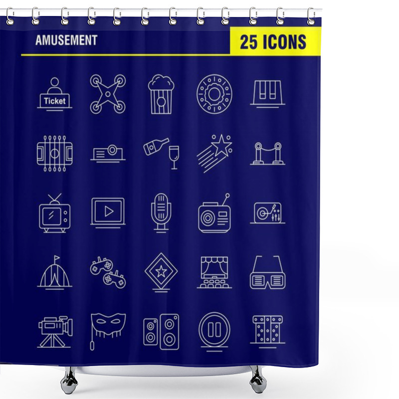 Personality  Amusement Line Icon For Web, Print And Mobile UX/UI Kit. Such As Shower Curtains