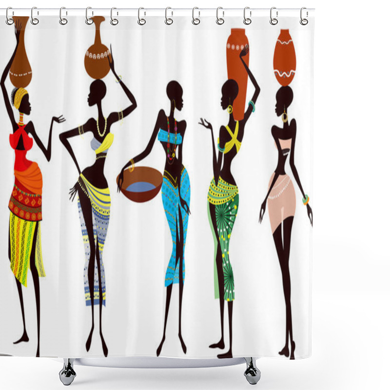 Personality  Beautiful And Fragile African Women Shower Curtains