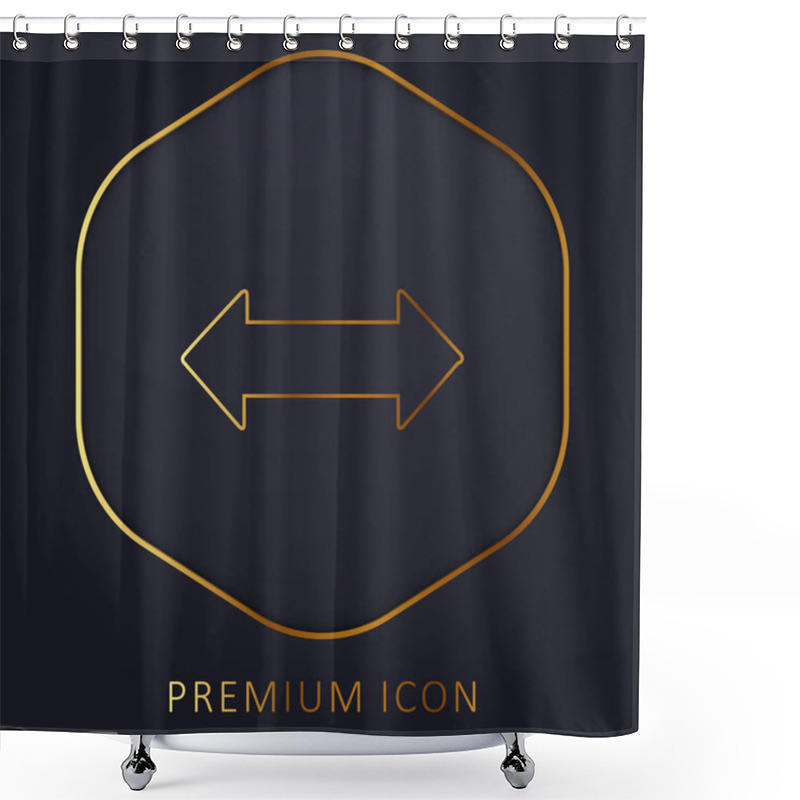 Personality  Bidirectional Arrow Golden Line Premium Logo Or Icon Shower Curtains