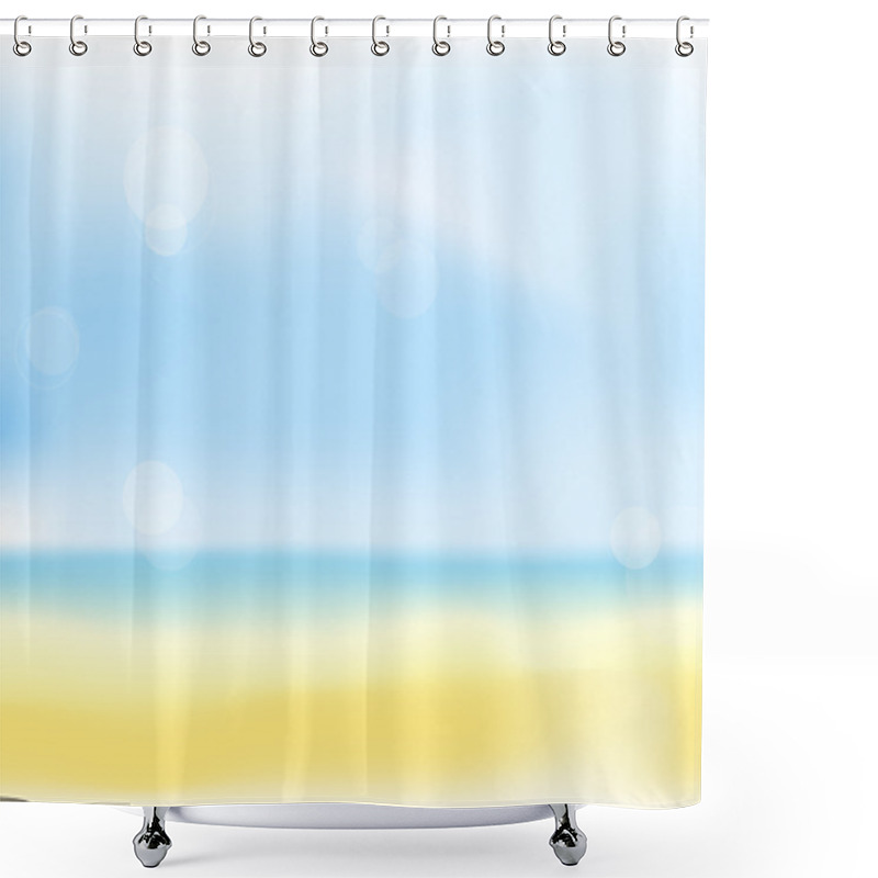 Personality  Summer Beach Blur Background Shower Curtains