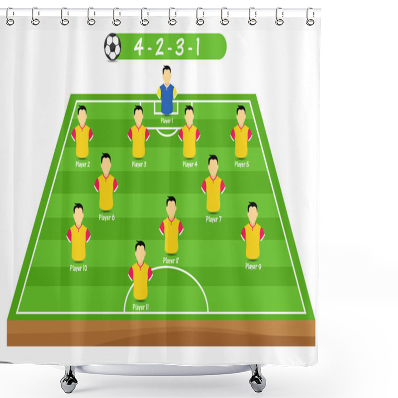 Personality  Soccer Player Position Tactical Shower Curtains