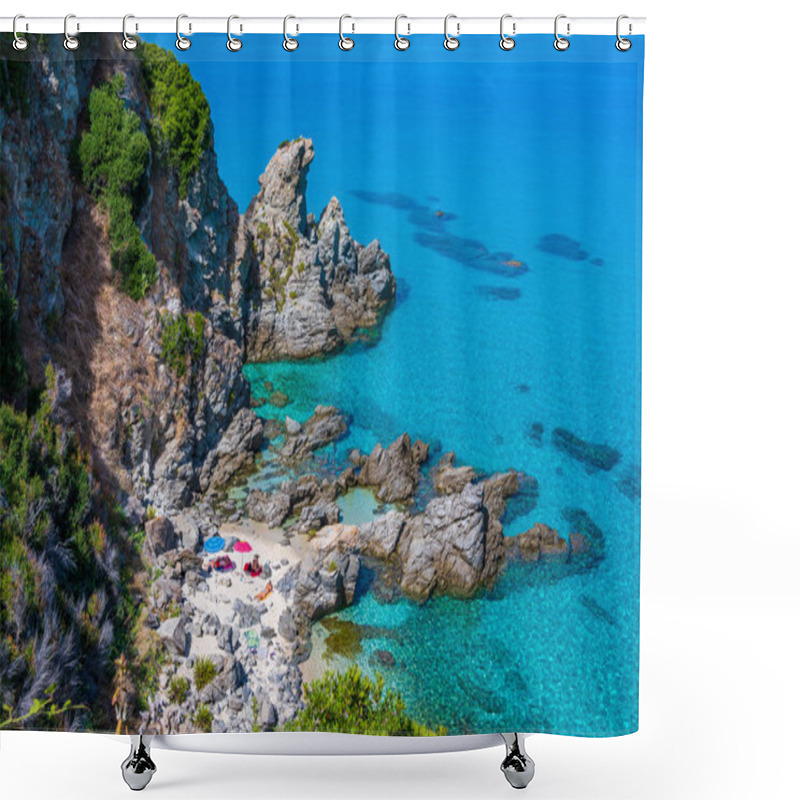 Personality  Marinella Di Zambrone - Paradise White Beach In Calabria At Beautiful Coast - Close To  Tropea - Travel Destination In Italy Shower Curtains