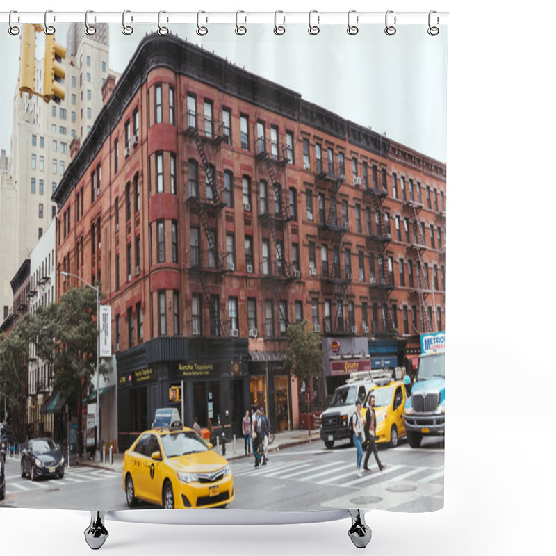 Personality  NEW YORK, USA - OCTOBER 8, 2018: Urban Scene With New York City Street, Usa Shower Curtains