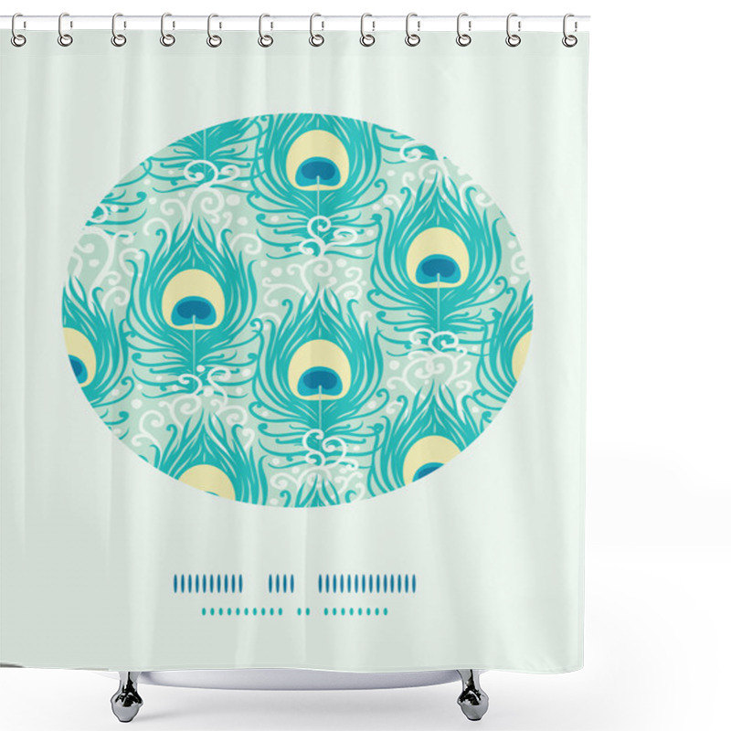 Personality  Peacock Feathers Vector Decor Pattern Background Shower Curtains