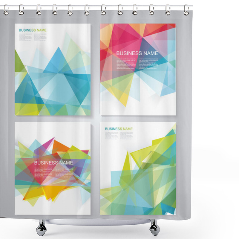 Personality  Abstract Geometric Background For Use In Design. Vector Shower Curtains