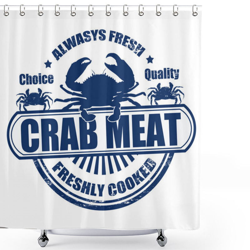 Personality  Crab Meat Stamp Shower Curtains